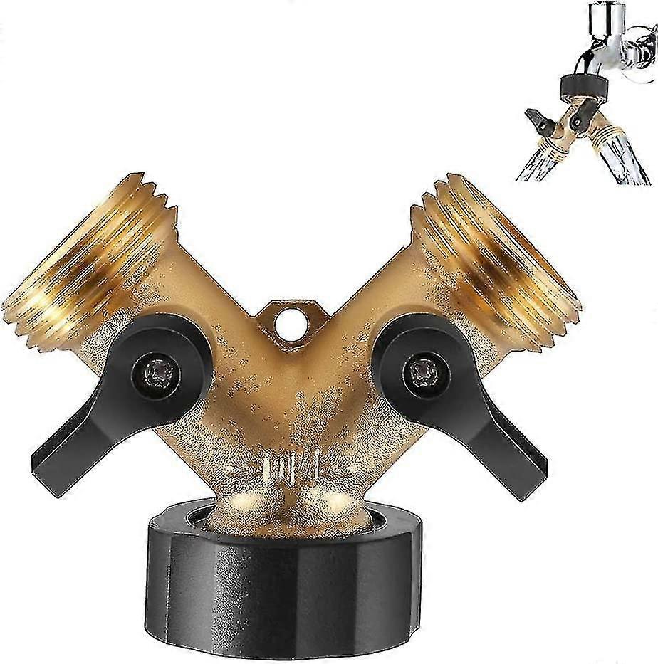 Y Hose Connector Double Washing Machine Faucet Y Splitter 2 Way 3/4"connect 2 Appliances Garden Faucet Tub Adapter