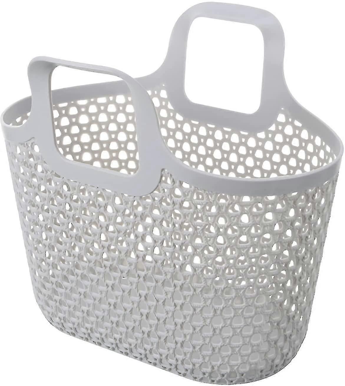 Portable Shower Caddy Tote Flexible Plastic Storage Basket,grey
