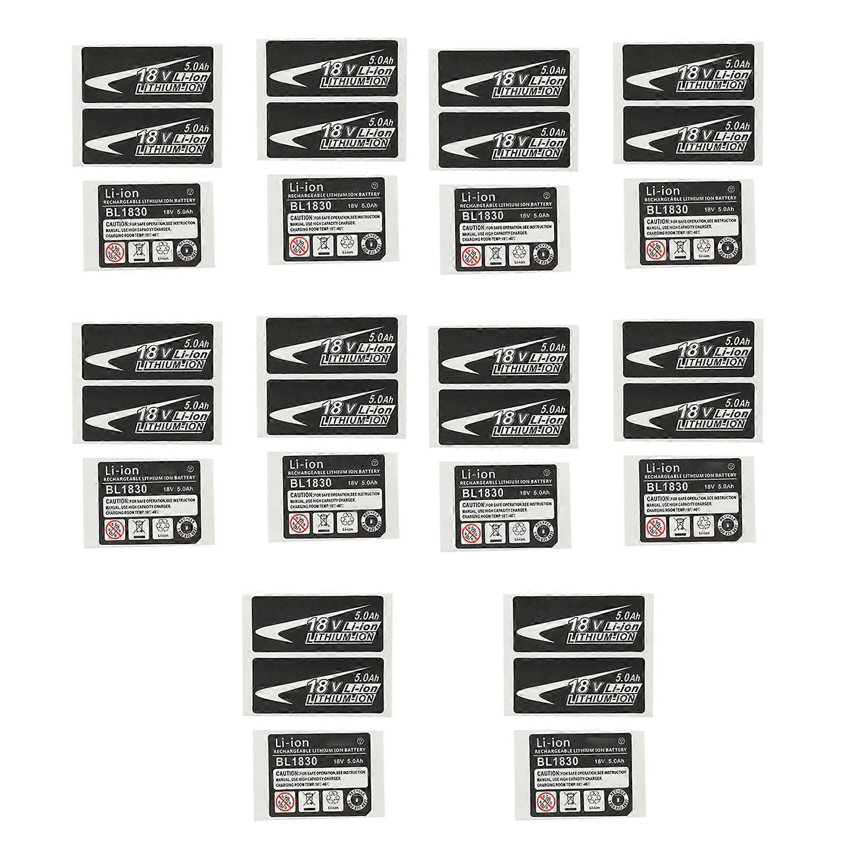 10 Sets of BL1830 Label Lithium Battery 18V 5.0Ah Sticker Label Suitable for 18V Battery Logo