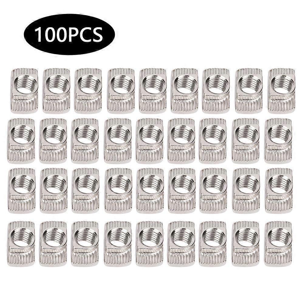 100 Stück T-Muttern nach europäischem Standard, 45T, M8, Gewinde, T-Gleitmutter für Aluminiumprofile