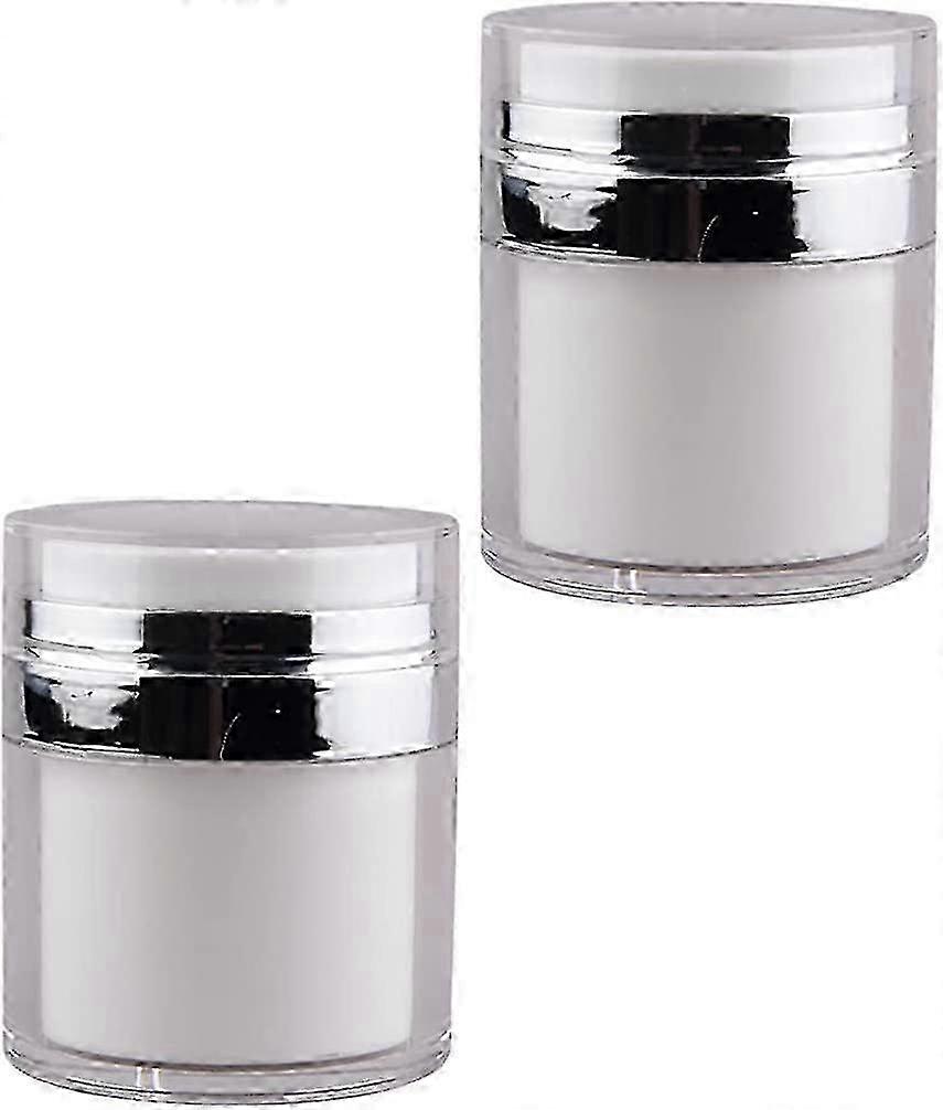 15 ml 2er-Pack leere Kosmetikdosen Nachfüllbare Airless-Lotionstiegel mit Deckel