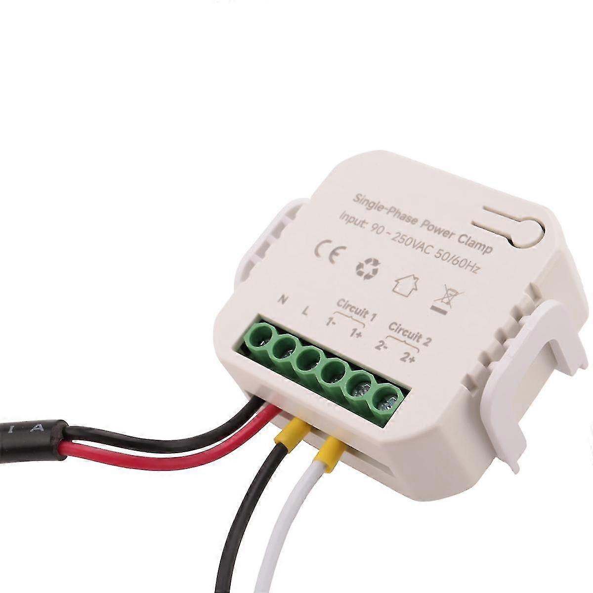 Tuya Smart Life Wifi Energy Meter 80a With Ct Clamp Kwh Power Consumption Monitor Electricity Stati+(b