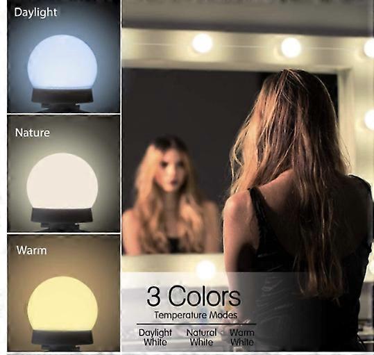 70 x 55 cm用LED電球3色ライトと14調光可能なLED電球付きハリウッドバニティミラー、USB充電専用電球付き大型化粧鏡(