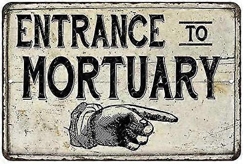 Entrada para Mortuary Vintage Look Chic 8x12 polegadas OU 12x16 polegadas Matte Finish Metal Mode 5421