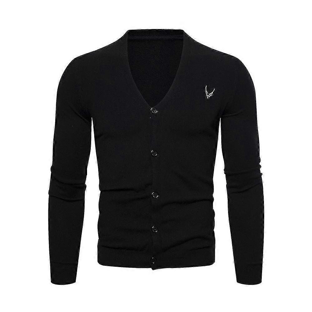 Strickjacke Strickpullover Herren V-Ausschnitt Slim Fit Pullover Casual Strick Top