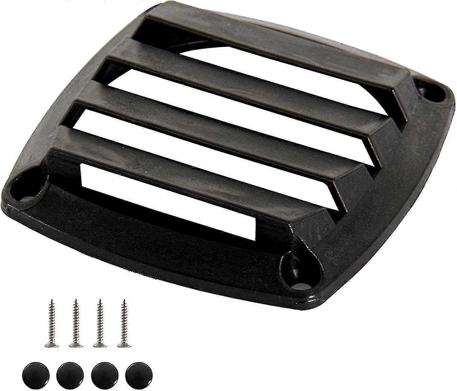 3 بوصة قارب كوة تنفيس الملحقات غطاء تنفيس الهواء اللوفر لليخوت البحرية ، أسود-yyc