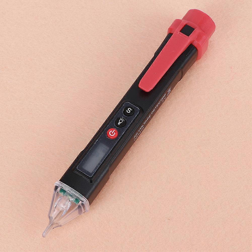Non-Contact Digital Voltage Current Detector Test Pen, AC12-1000V Measurement Instrument (Black/Red)