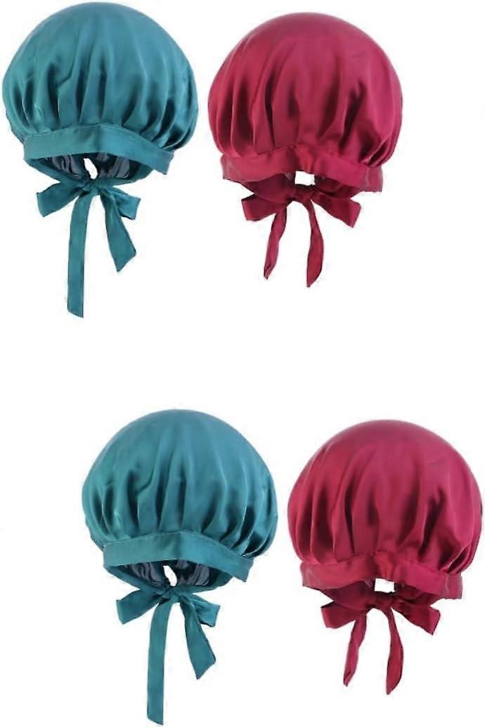 4 st Hårmössa Silk Aldult Hem Hatt Mor