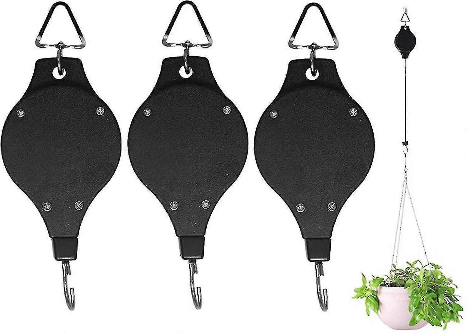Traffic Light Elevator Flower Basket Plant Roll Hooks Retractable