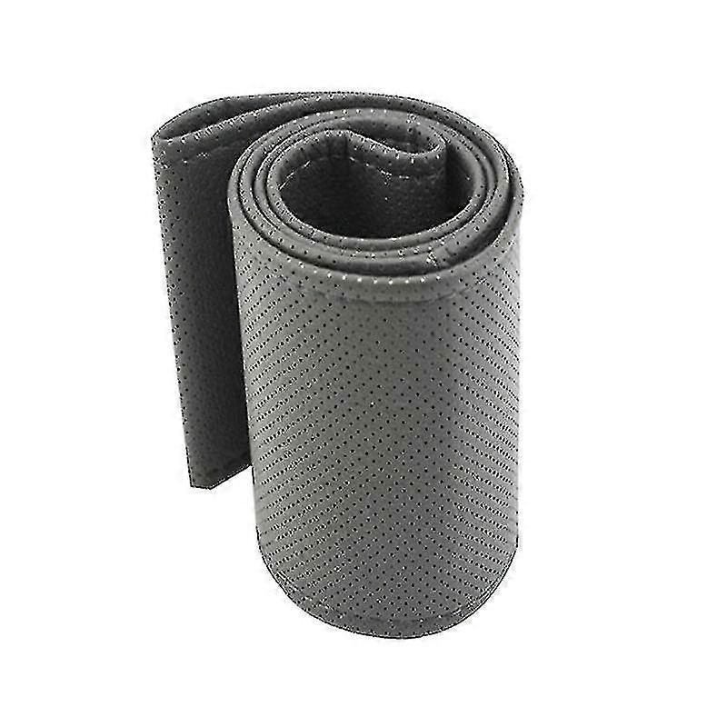 Car Steering Wheel Cover Black Microfiber Leather