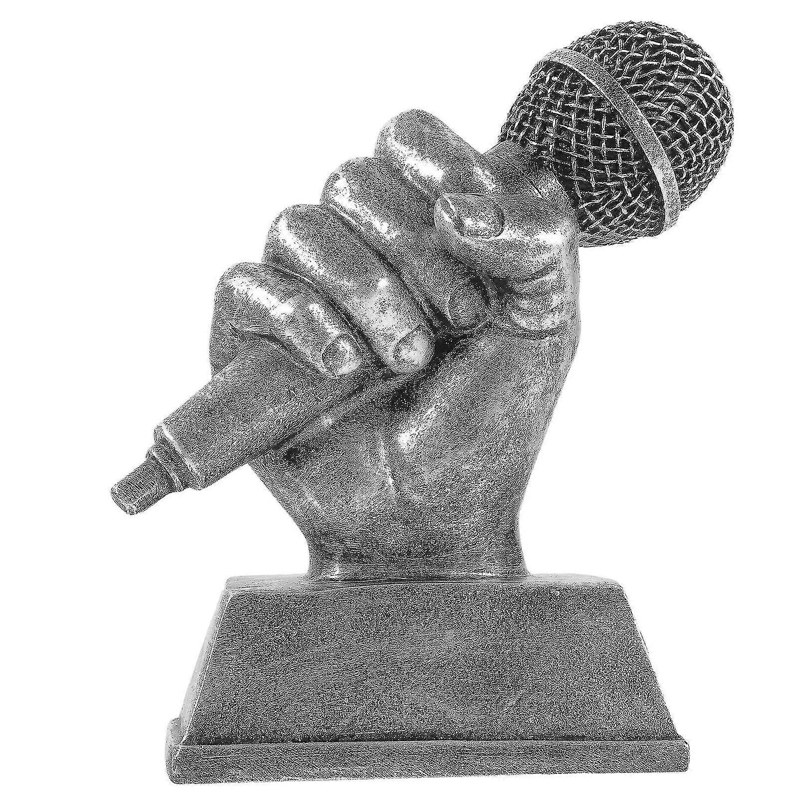 Mikrofoni Trophy Palkinto Palkinto Mikrofoni Veistos Hartsi Trophy Kodin sisustus