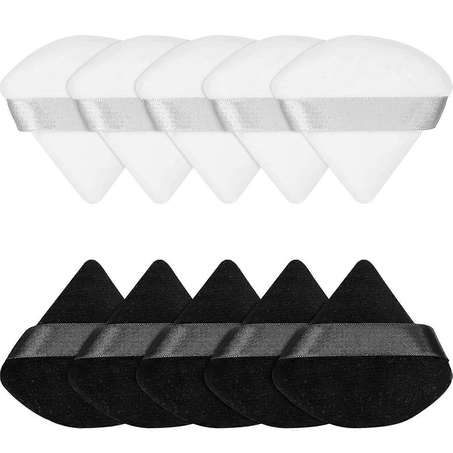 10 Pieces Pure Powder Puff Face Trianglesoft Makeup Powder Puff