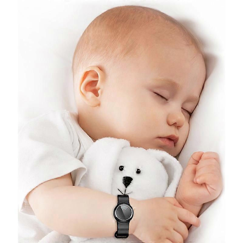Black Set of Ultrasonic Mosquito Repellent Bracelets Waterproof and Adjustable for Kids and Adults