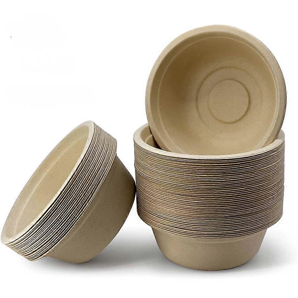 50 Pcs Biodegradable Disposable Soup Bowls Paper Bowls for hot Soups fruit salad Containers