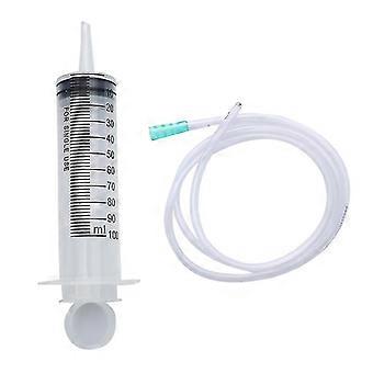 1pcs 100ml Large Capacity Syringe Reusable Pump Measuring With 1m Tube Feeding Shytmv