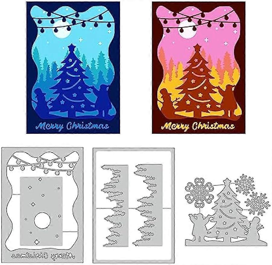 3Set 9Pcs Christmas Santa Frame Cutting Dies for DIY Scrapbooking Metal Merry Christmas Frame Die Cuts Embossing Stencils Template for Paper Card Maki