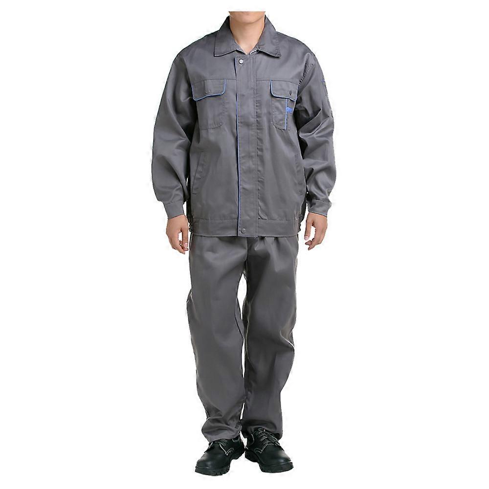 Grey with Blue Edge Working Protective Gear Uniform Welder Jacket