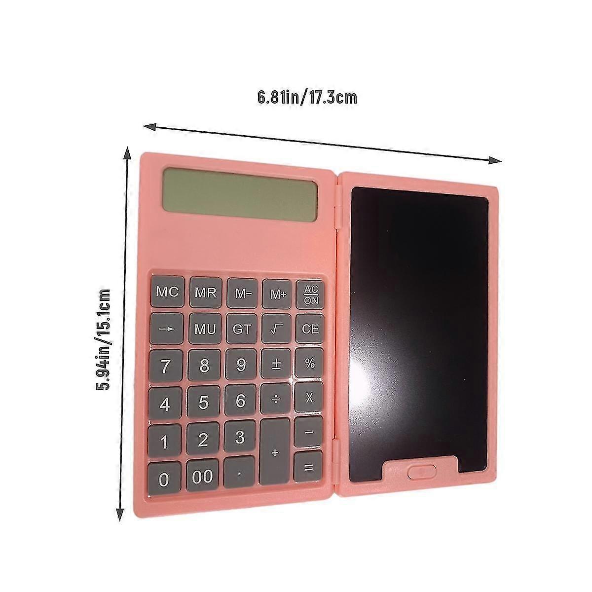 School Season Scientific Calculator Folding Tablet Business Office Portable Calculator Lcd Tablet,pink