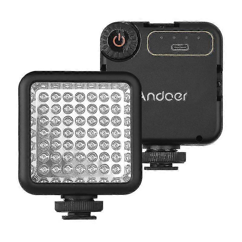 IR49S Mini IR Night Vision Light Infrared Photography Light for Video Camera Camcorder Built-in Rechargeable Battery with 3 Cold Shoe Mount for Vlog