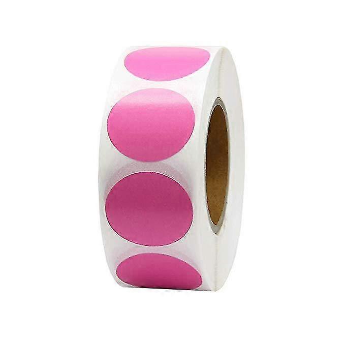 1 '' עגול קידוד עגול מעגל נקודות מדבקות, 500 ספירה כל אחד, צבעים שונים זמינים