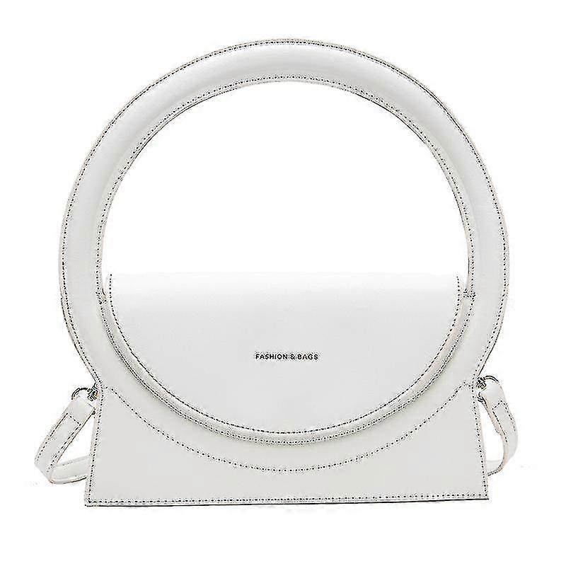 Women's Crossbody Bag Straw Pvc Daily Going Out Rivet Solid Color White