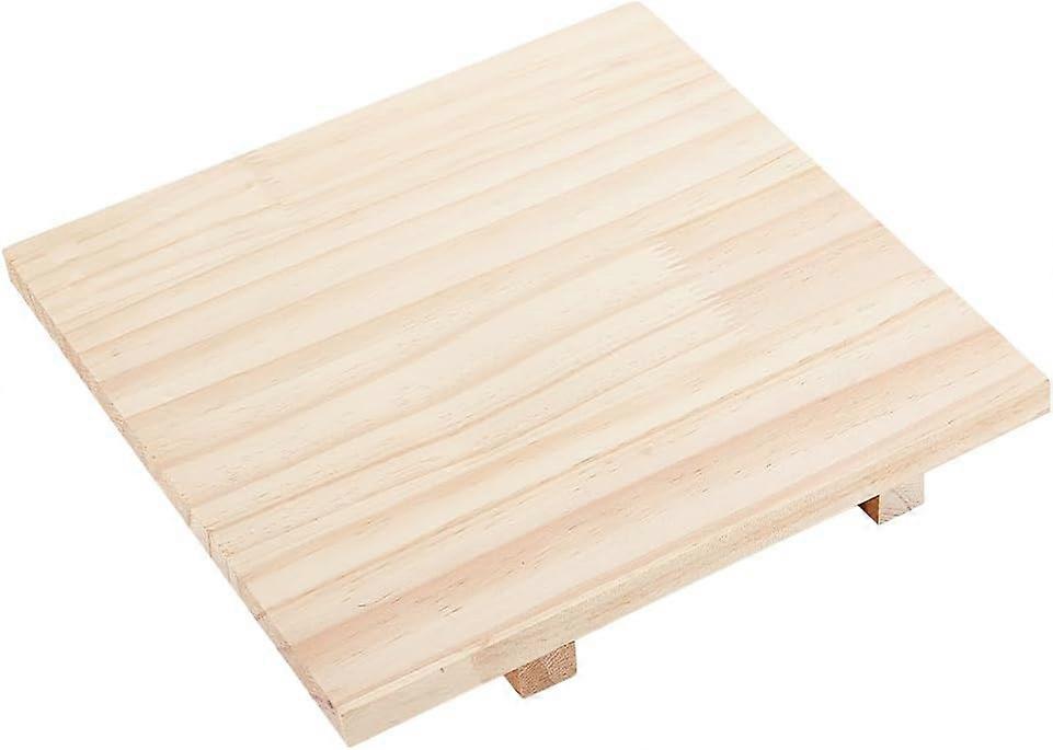 9.5x9.5x1.2 inch Clay Board Mat Mud Board Wood Paint Pouring Panel Boards Square Wooden Clay Board Mat Mud Board Unfinished Wooden Panel Boards for DI