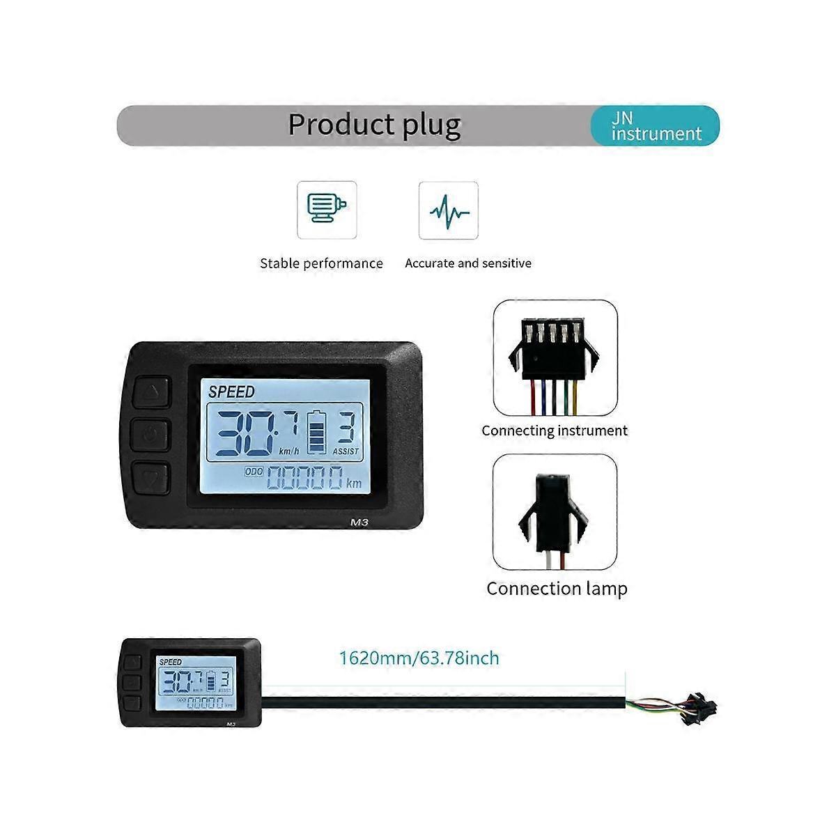 Ebike Display OMT-M3 Display SM Plug Intelligent LCD Electric Bicycle Display Bicycle Accessories
