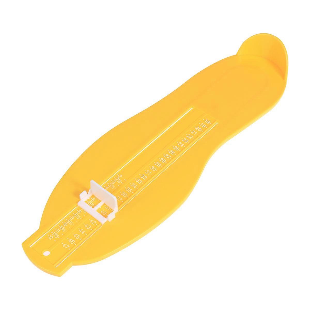 Foot Measuring Device Adults Foot Length Measure Tool Shoes Size Measuring Gauge (Yellow)