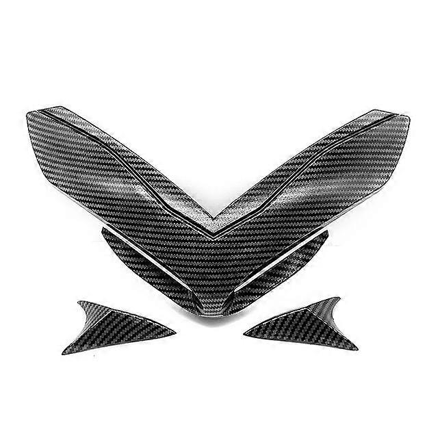 Motorcycle Carbon Front Winglet Headlight Windscreen Center Cowl Panel Fairing For kawasaki Z900 Z 900 2017 - 2019 AccessoriesMotor Vehicle Frame & Bo