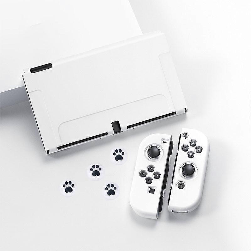 Anti-Scratch Soft TPU Thin Case Cover for Switch OLED Console with Free Thumbstick Grip Caps