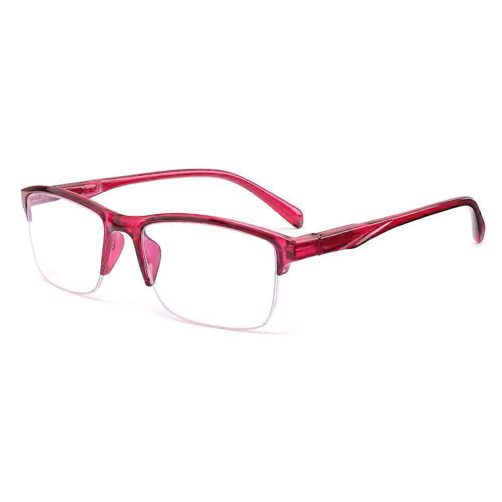 1Pc Ultra-Light Half Frame Reading Glasses Computer Goggles +75 +100 +125 +150