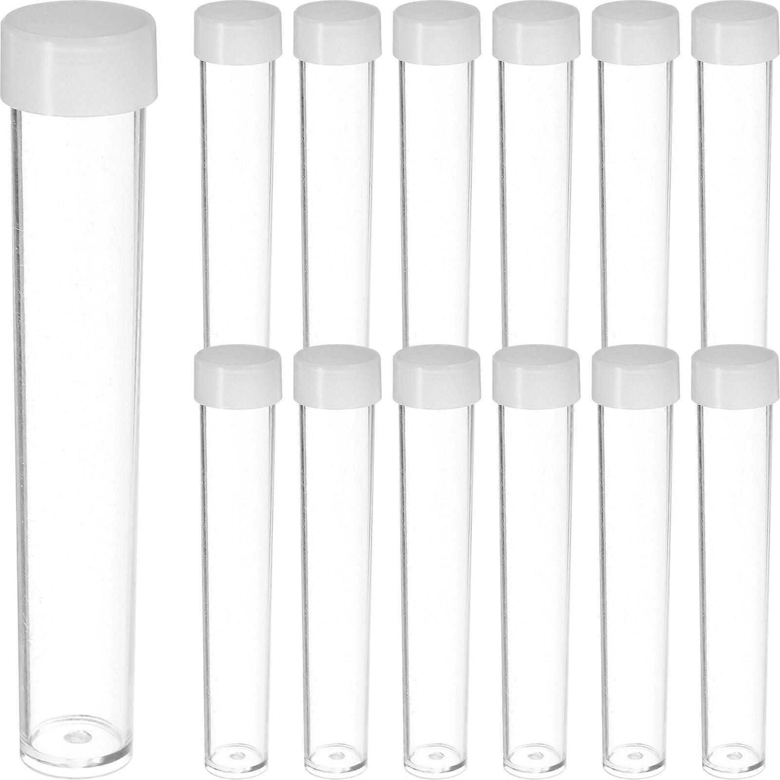 30pcs Transparent Clear Plastic Empty Storage Tubes Beads Container Sequins Containers