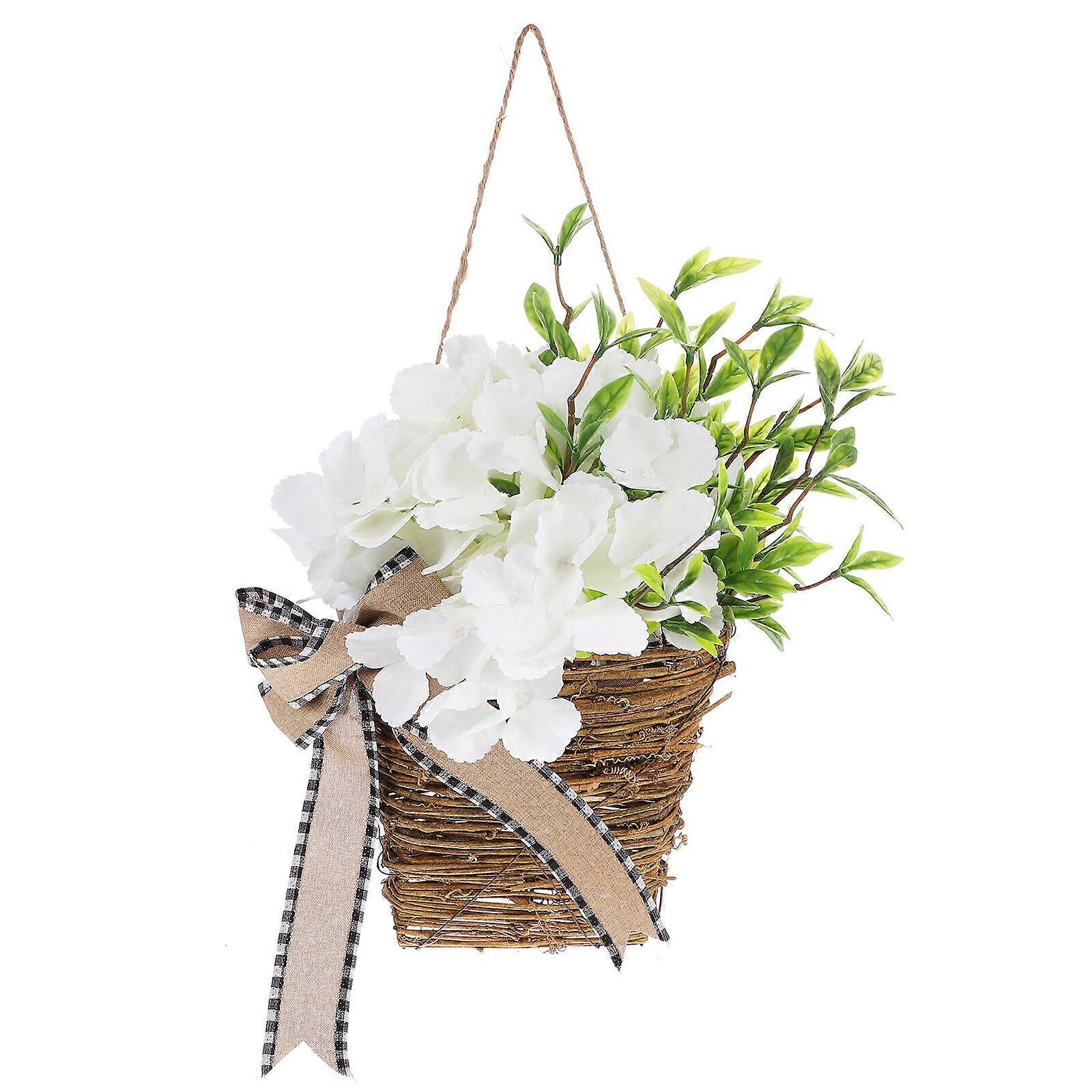 1 Set Artificiale Appeso Cesto Di Fiori Porta Anteriore Fiore Artificiale Cesto Appeso Home Decor