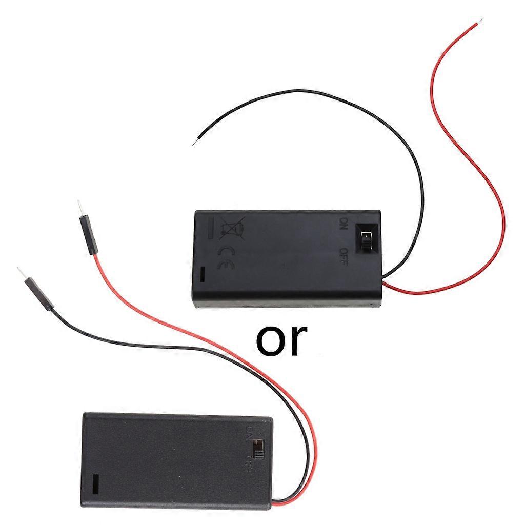 Aa Battery Box Case AA Battery Holder Replacement With On/off Switch