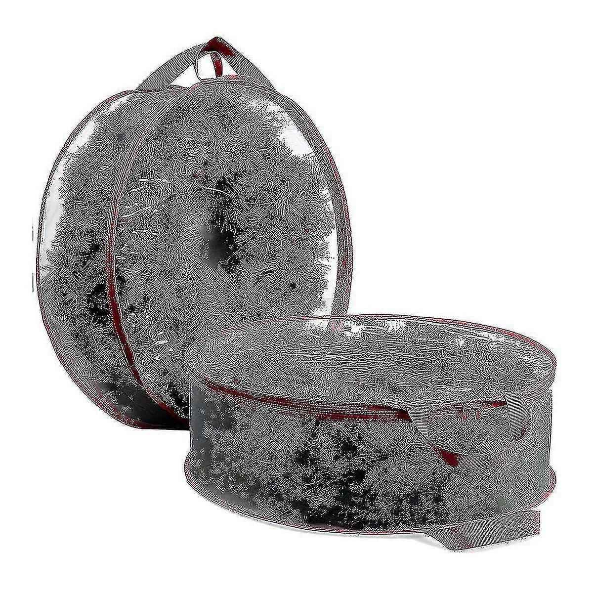2pack Christmas Wreath Storage Container 30inch(red)