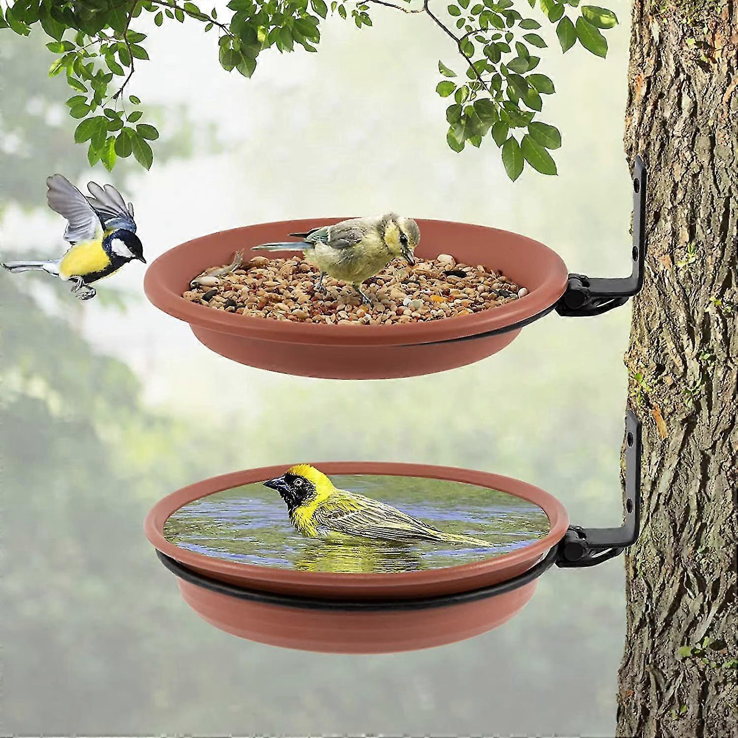 Deck Bird Feeders Deck Mount Bird Bath Detachable - Platform Rail Bird Feeder Perfect For Attracting Birds