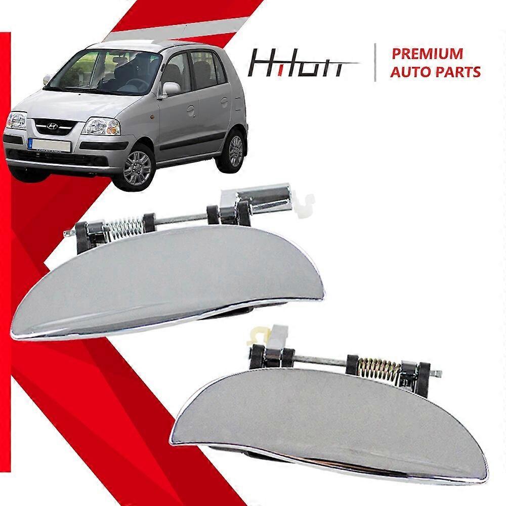 8265001000 8266001000 Maniglia della porta anteriore posteriore sinistra e destra cromata nera per Hyundai Atos 1997-2002 Cromato Posteriore Sinistro