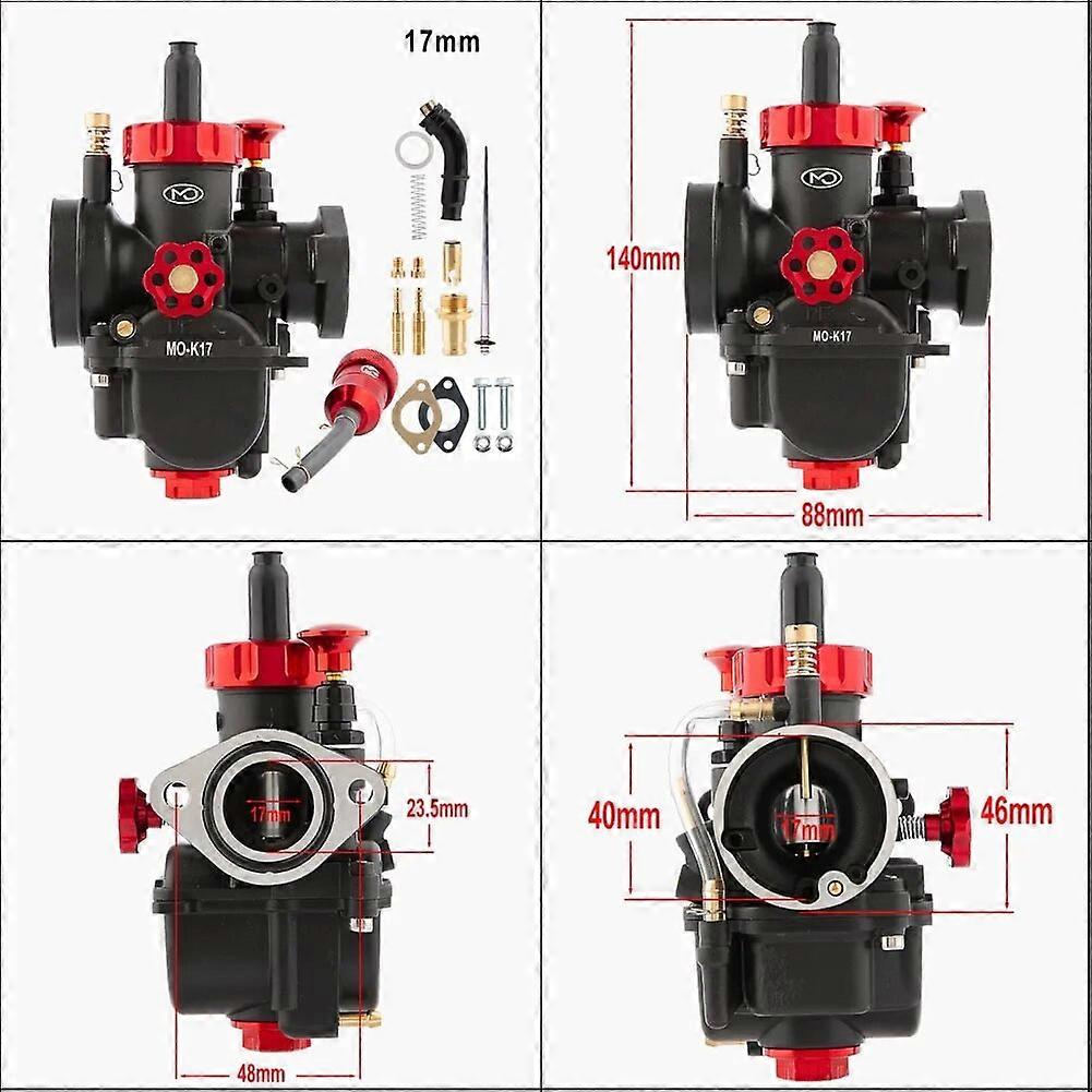 PE17 PE19 PE22 PE24 PE26 PE28 دراجة نارية شفة المكربن مع الطاقة النفاثة ل 50 100cc 125cc 250cc سباق السيارات الترابية حفرة الدراجة