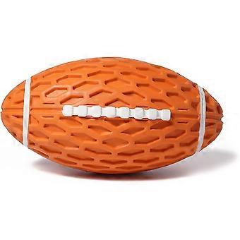 Hundespielzeug Ball, Haustier quietschendes Spielzeug, harter Rugbyball, interaktives und Trainingskauspielzeug, langlebiges Hundespielzeug für mittlere und große Hunde