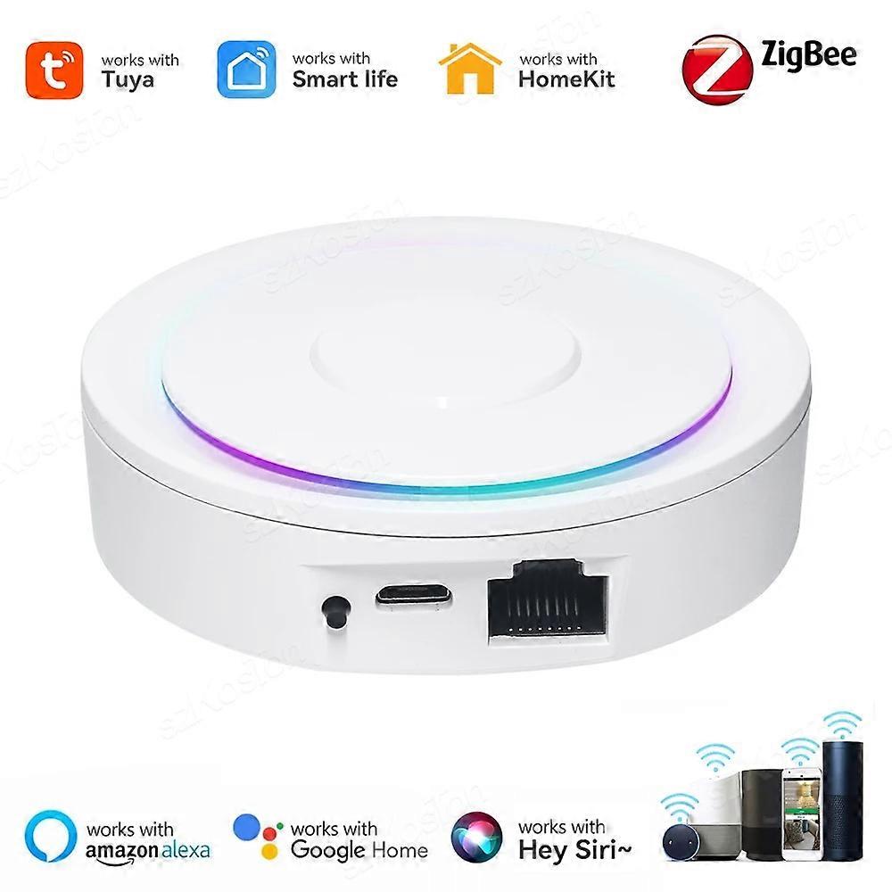 Smart Home ZigBee 3.0 Wired Multi-mode Gateway Hub HomeKit Tuya Wireless Bridge Smart Life Voice Control for Siri Alexa Google