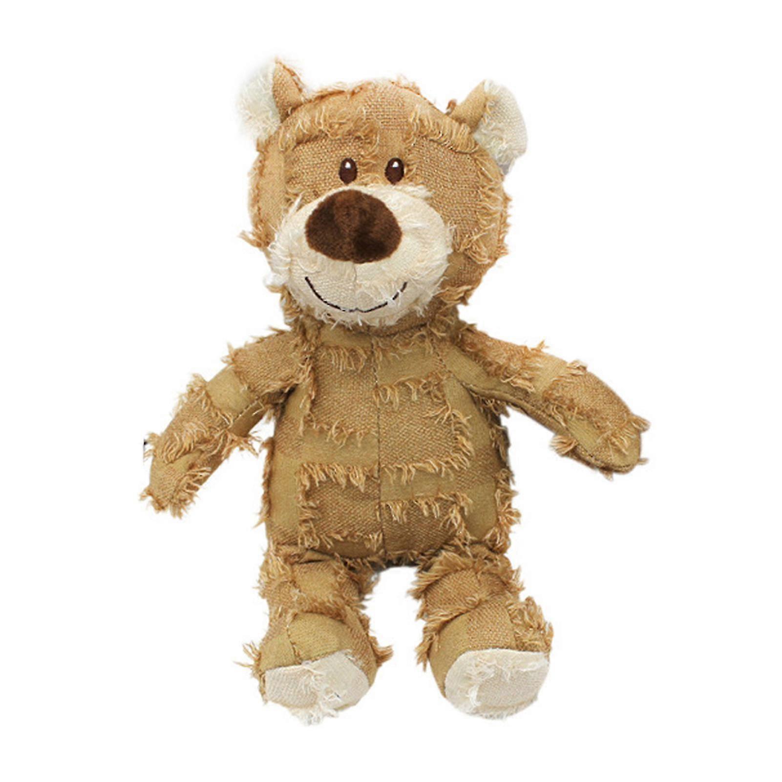 Indestructible Robusts Bear Plush Toy with Sound Multi-Purpose Wear Resistant Toys for Puppy Dog