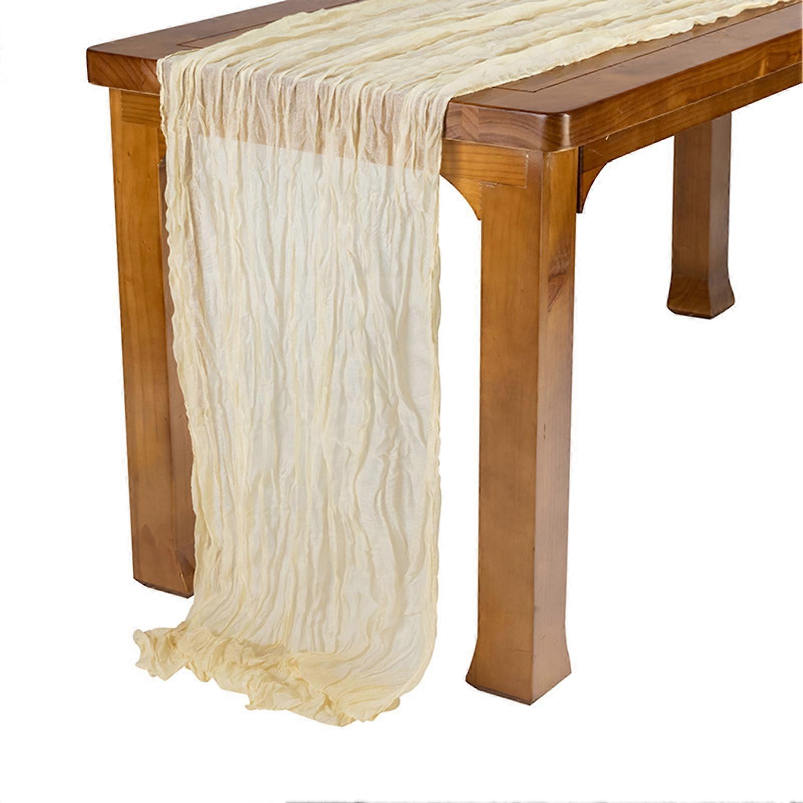 Běhoun Na Stůl Měkký Vynikající Opakovaně Použitelný Krásně Anti-Fade Dekorativní Lehký Romantický Večeře Dekorace Stolu Dlouhý Běžec Domácí Použití