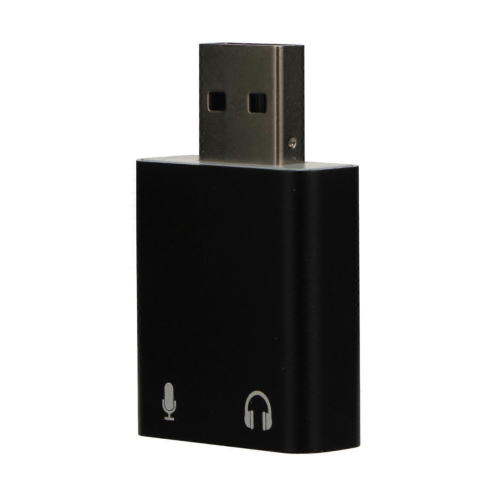 7.1 USB Audio Adapter External Sound Cards with Headphone and Microphone Jack