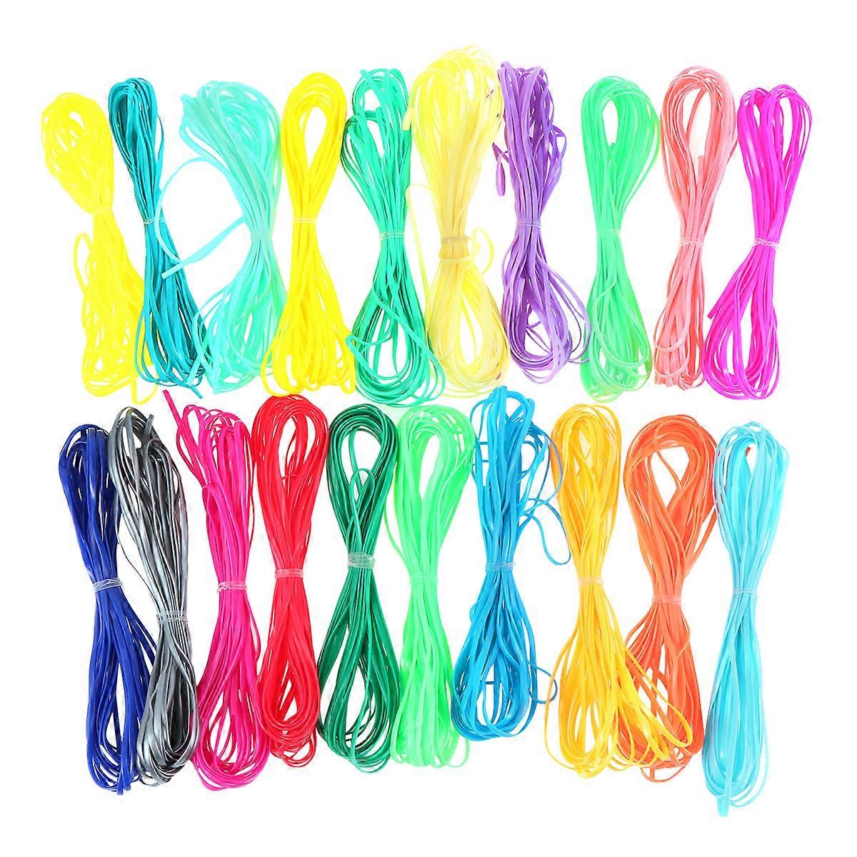 20 Pcs Beaded Bracelet Weaving Cord PVC Cord PVC String Jewelry Bracelet Making Cord