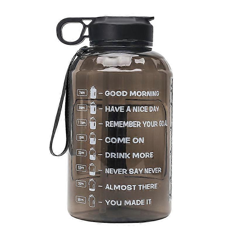 2.2l Water Bottle Hydration With Motivational Time Marker Reminder