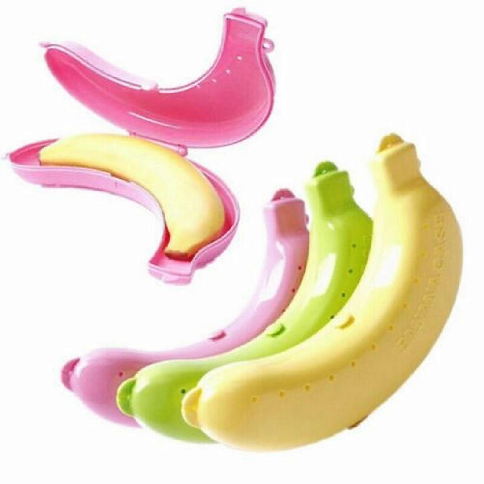 3 Banana Box Portable Plastic Banana Protector Protective Container Storage Box Stand