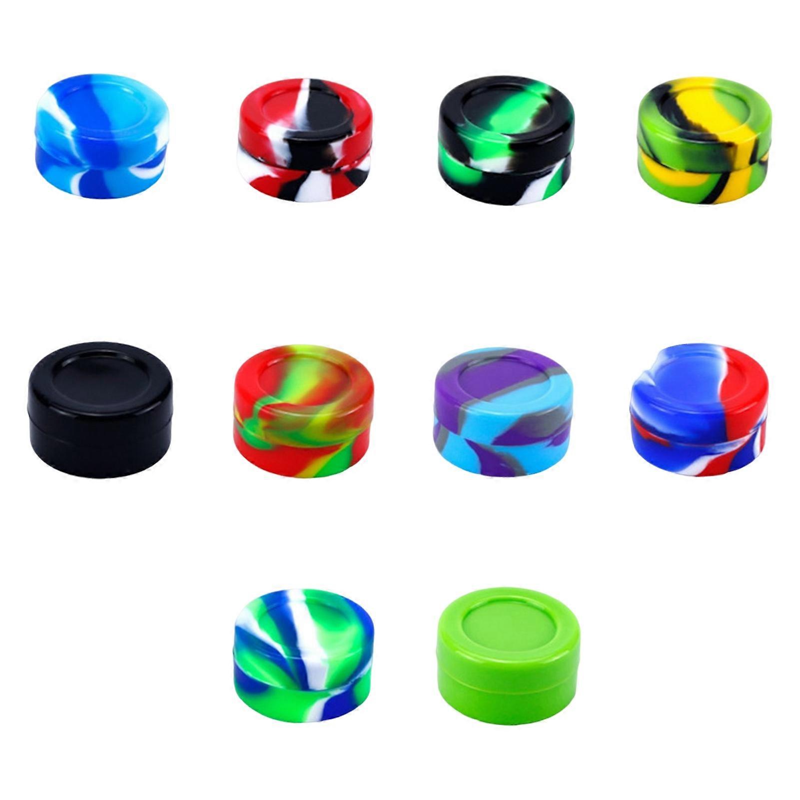 Silicone Container Round Mini Assorted Colors Non Stick Wax Storage Jar Kitchen Supplies