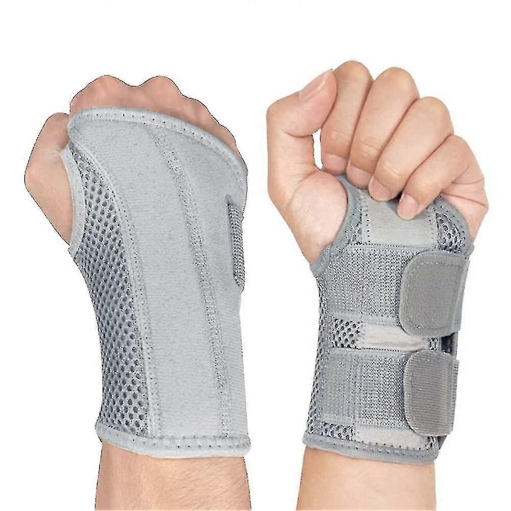 Carpal Tunnel Wrist Brace, Breathable Wrist Splint Brace Night Support Adjustable Straps For Tendonitis Arthritis