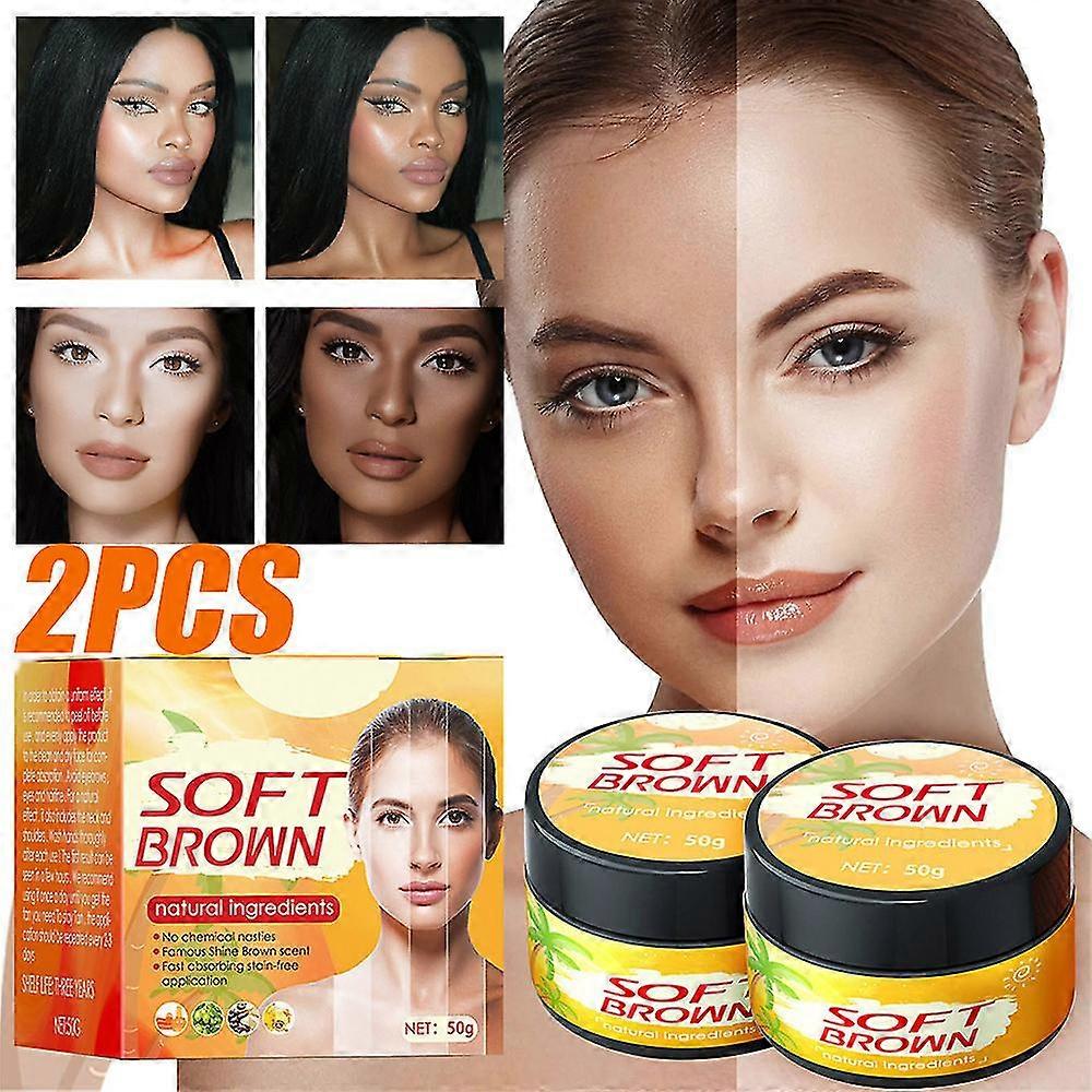 1/2pcs Tanning Cream Soft Brown Create Amazing Summer Brown