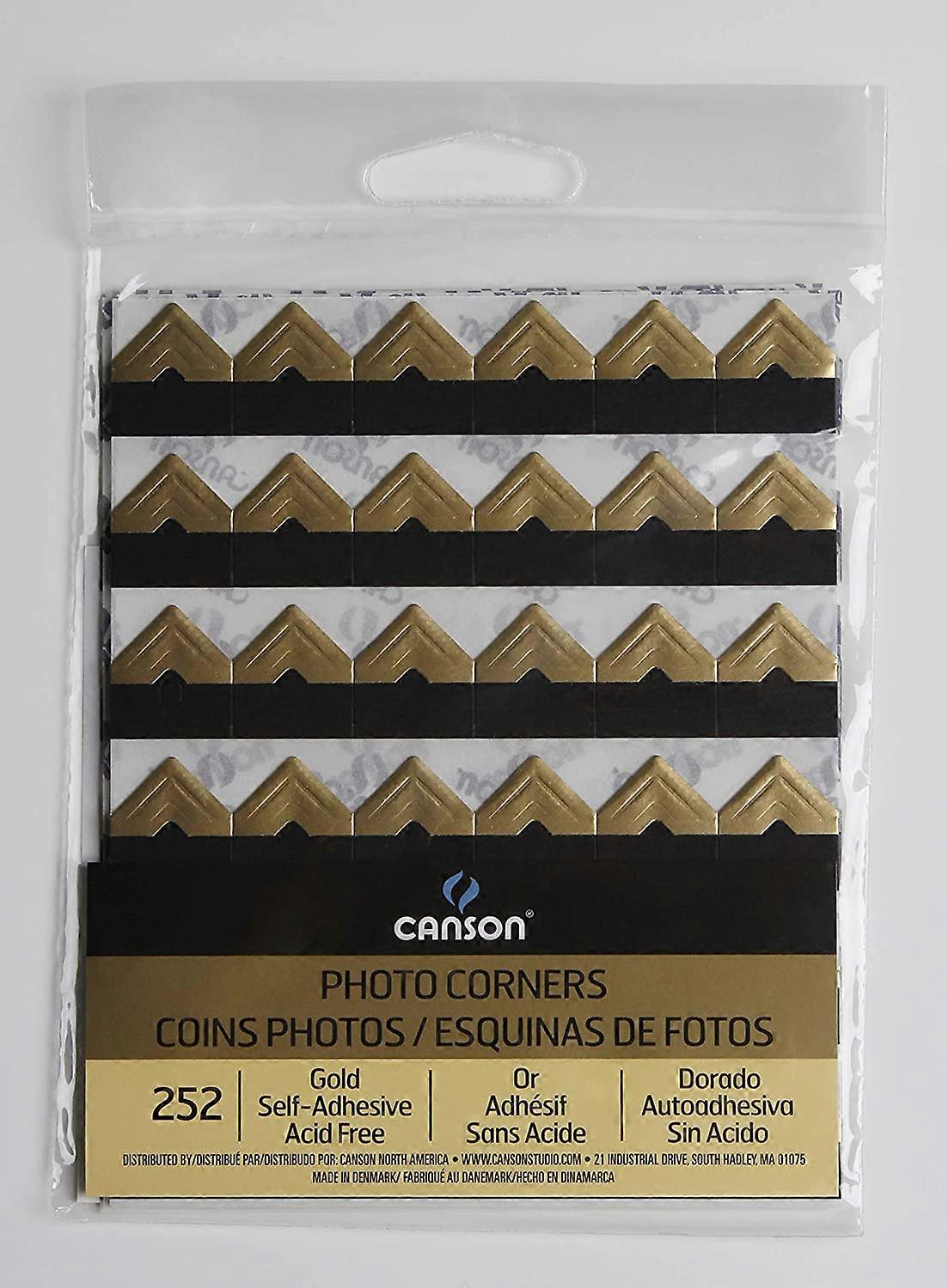 Self-adhesive Photo Corners Gold 252/Pk  Gold 252 Pack
